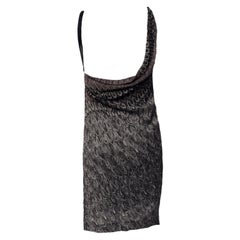NEW Missoni Metallic Lurex Crochet Knit Asymmetric Dress 42