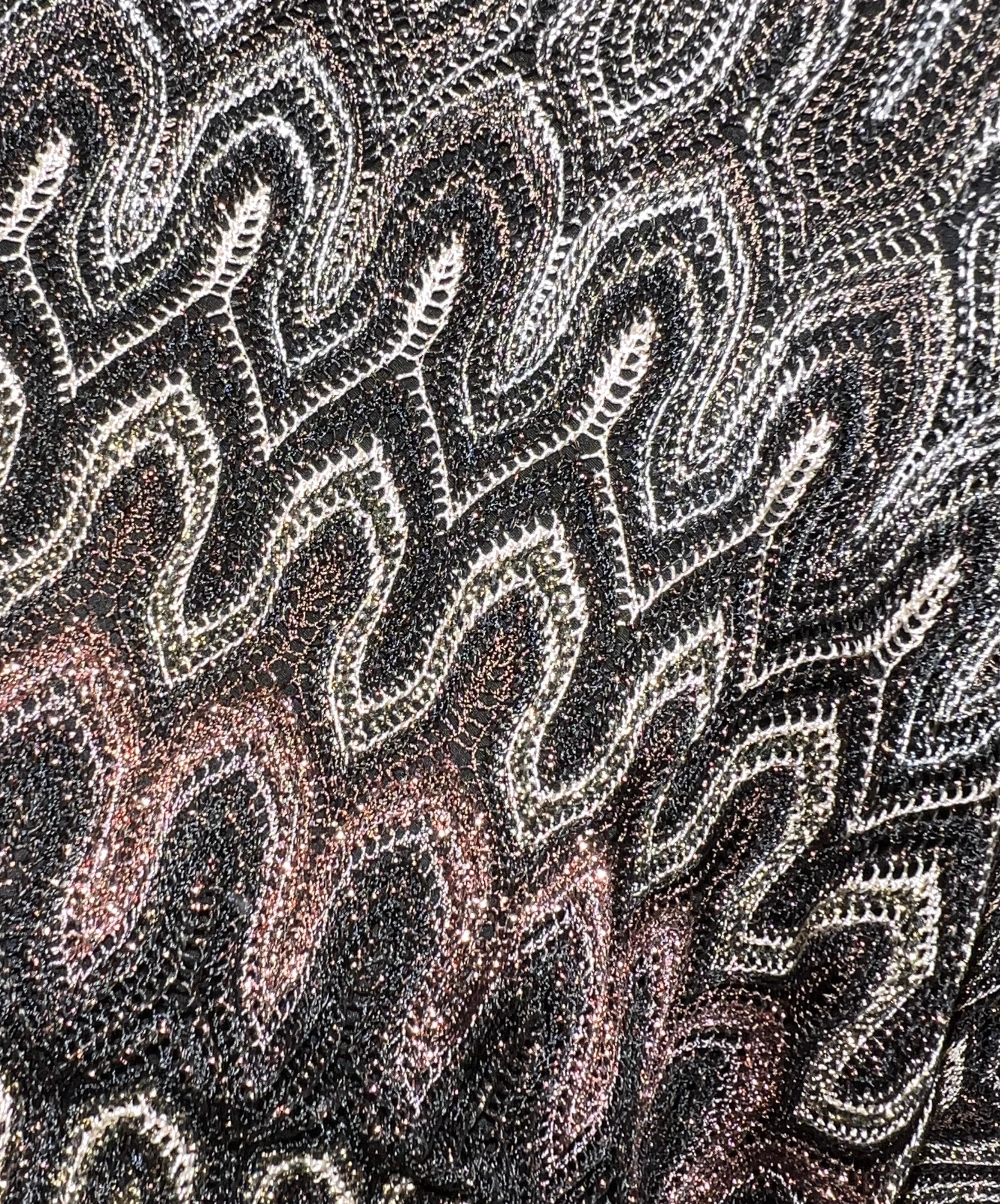 NEW Missoni Metallic Lurex Crochet Knit Asymmetric Dress 42 For Sale 1