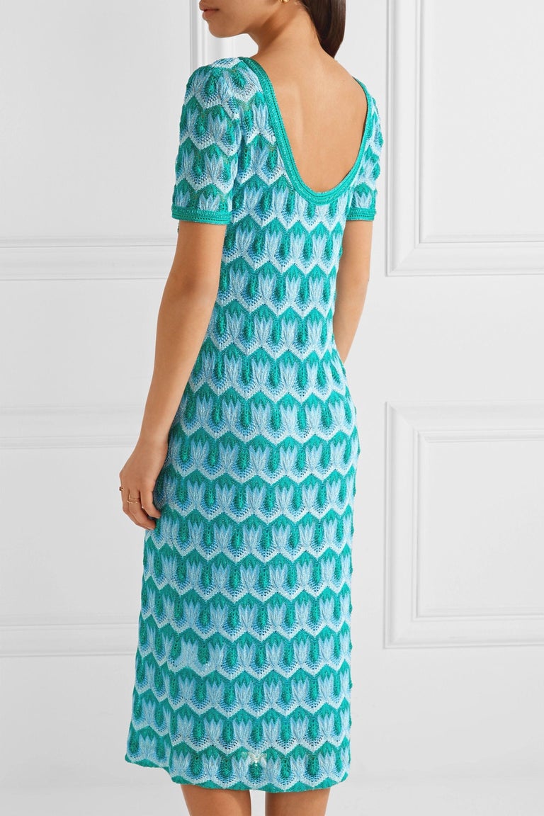 aqua crochet midi dress Vestido Midi Seaside Chill Crochet - Agua