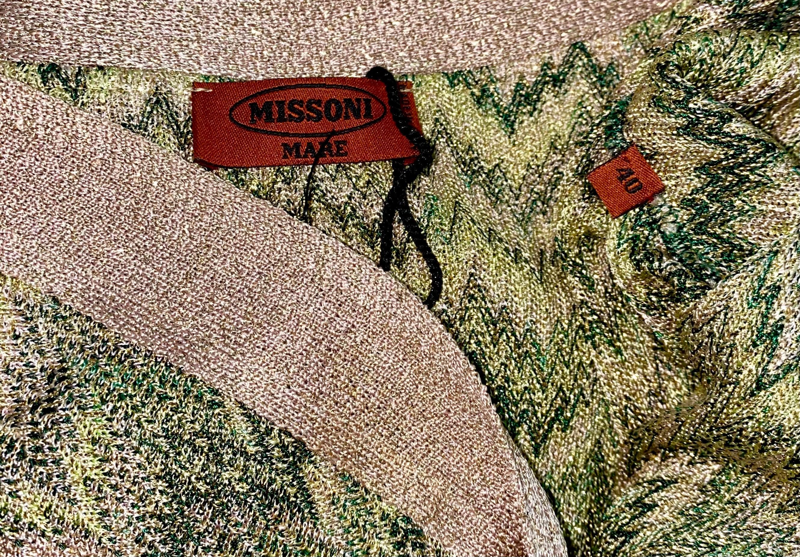 NEW Missoni Metallics Chevron Crochet Knit Kaftan Tunic Cover Up Top Mini Dress 1