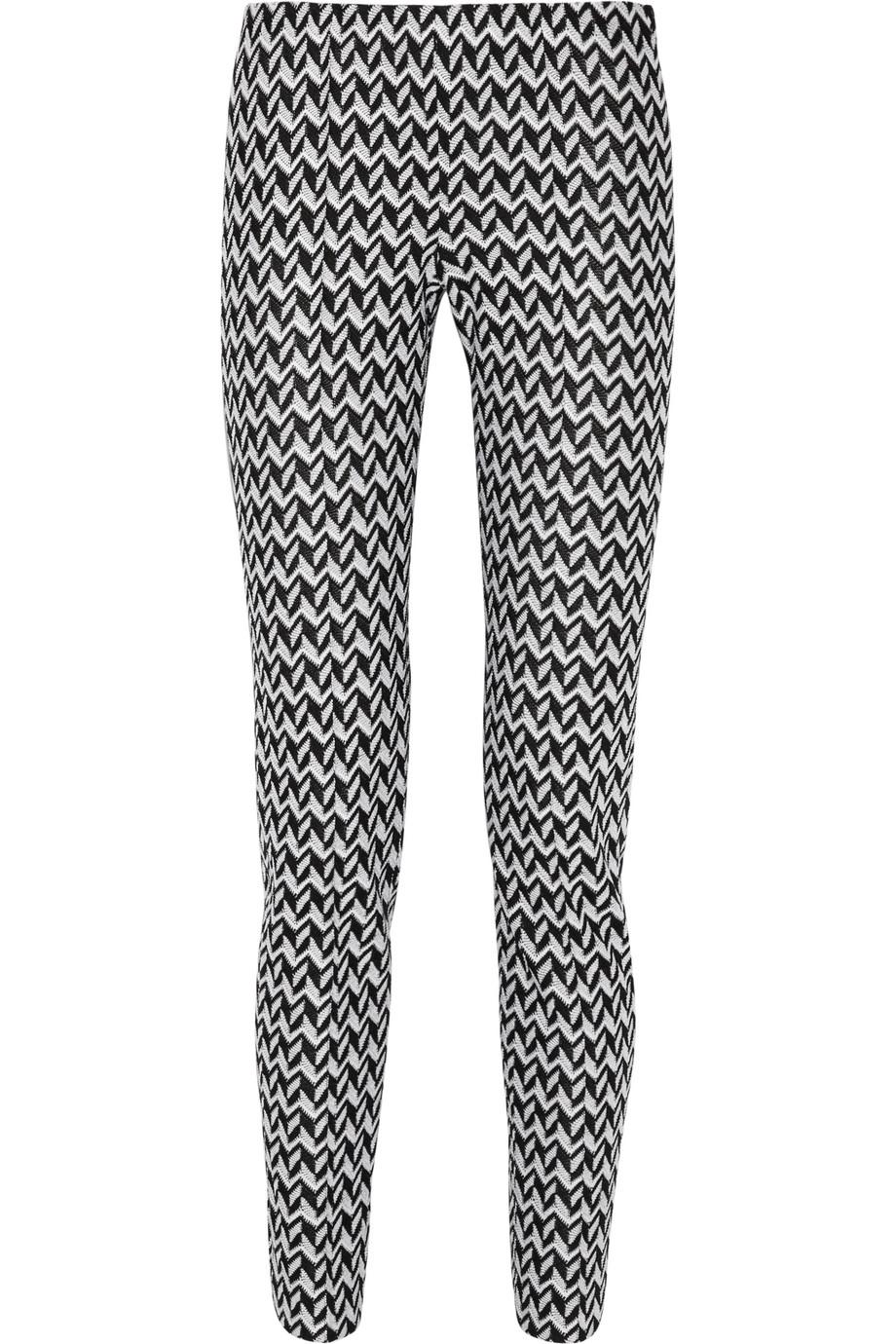 NUEVO Missoni Monocromo Blanco y Negro Zigzag Punto Crochet Pantalones Pantalón 38 en Nuevo estado para la venta en Switzerland, CH