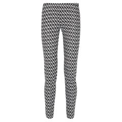 NEW Missoni Monochrome Black & White Zigzag Crochet Knit Pants Trousers