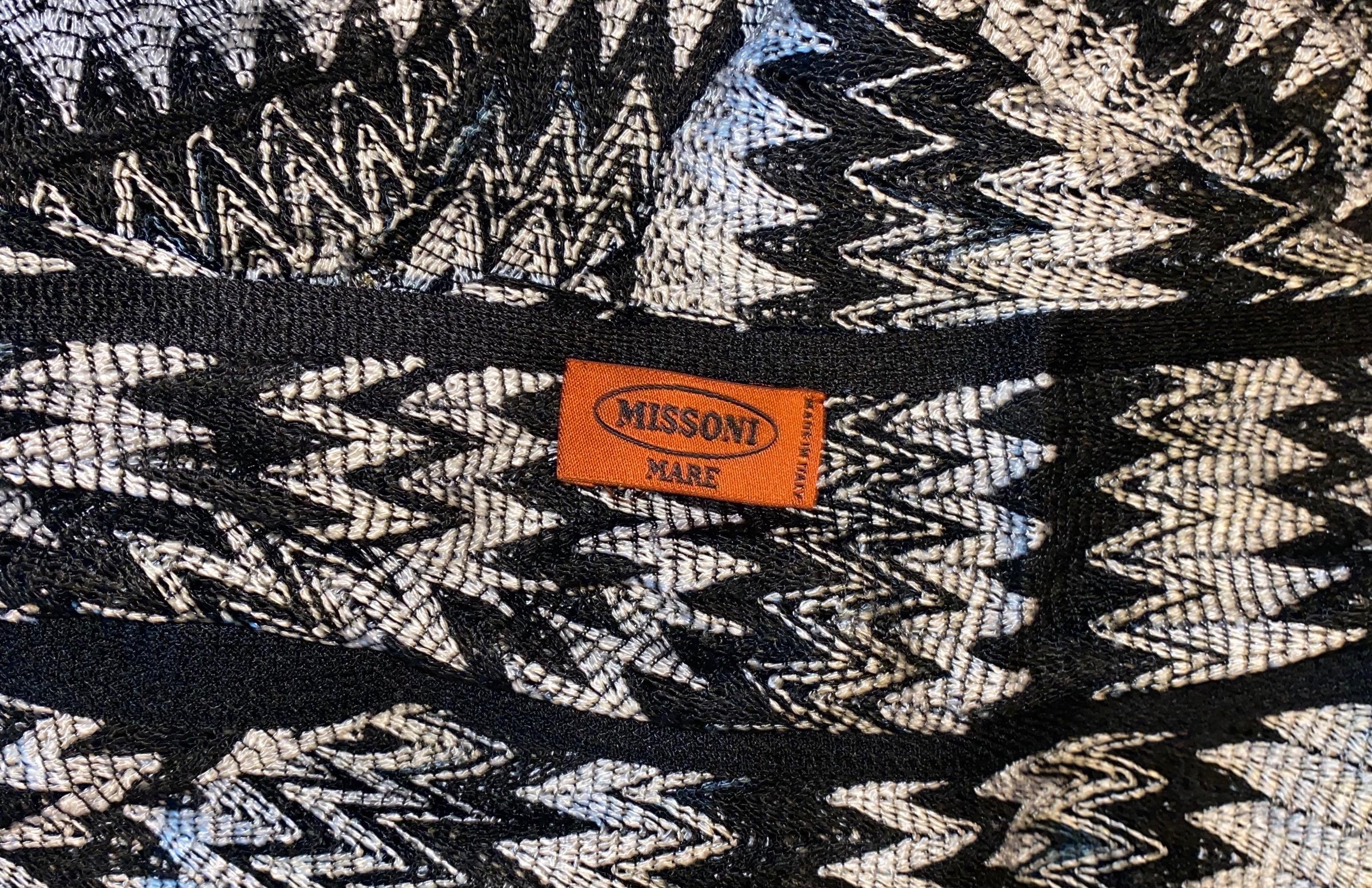 missoni striped fringed crochet-knit coverup