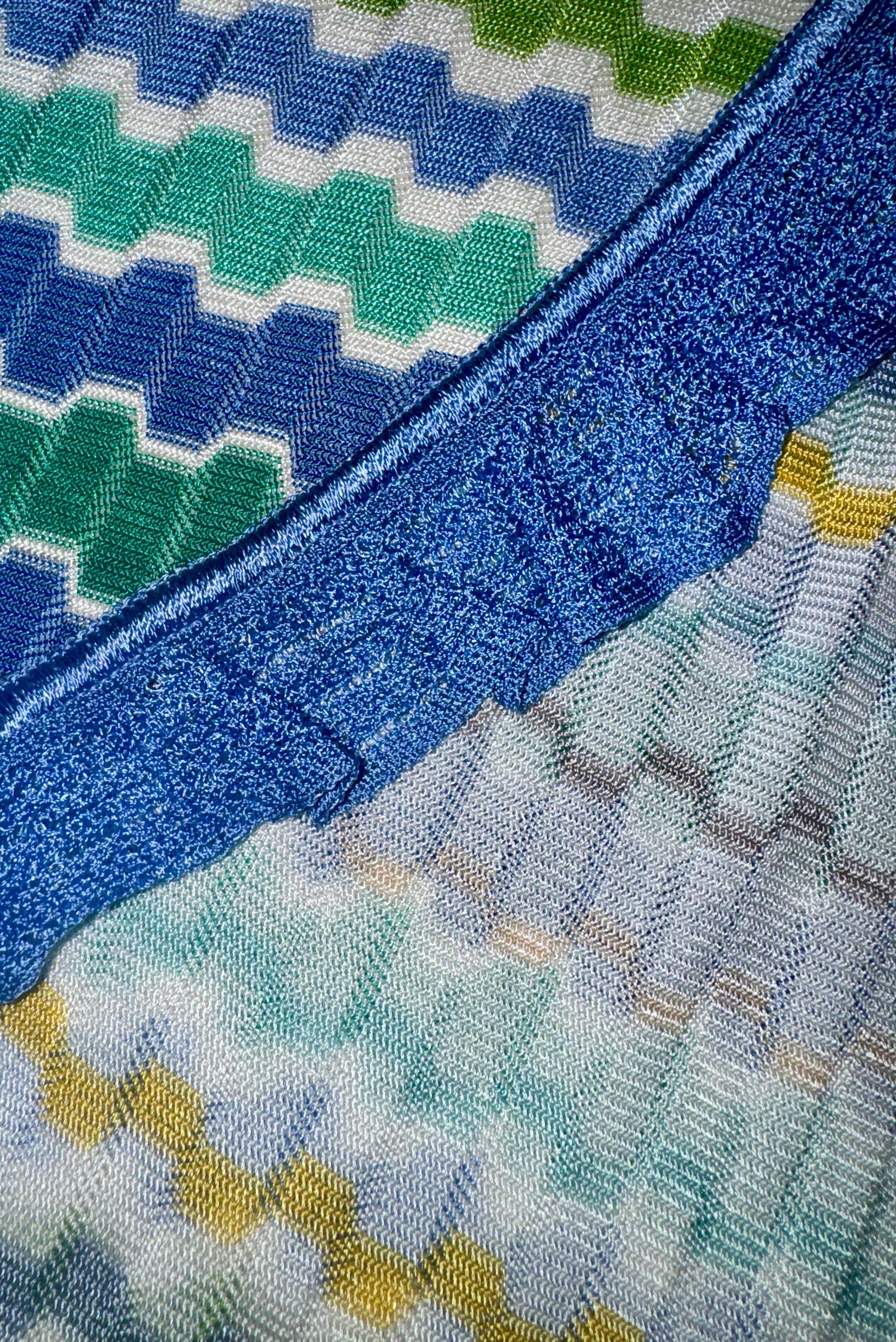 NEW Missoni Multicolor Chevron ZigZag Crochet Knit Tunic Cover Up Dress 38 For Sale 1