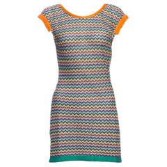 NEW Missoni Multicolor Chevron ZigZag Crochet Knit Tunic Cover Up Dress