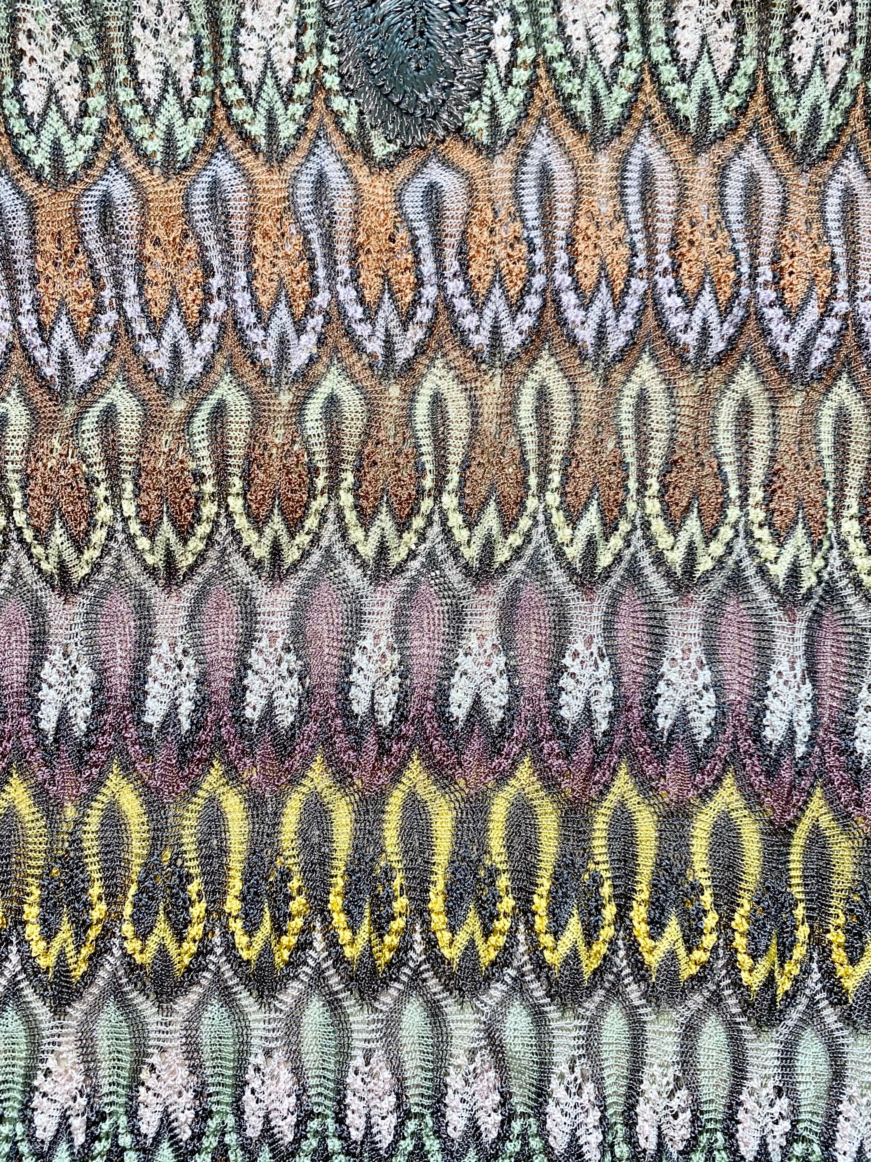 NEW Missoni Multicolor Crochet Knit Kaftan Tunic Dress 2