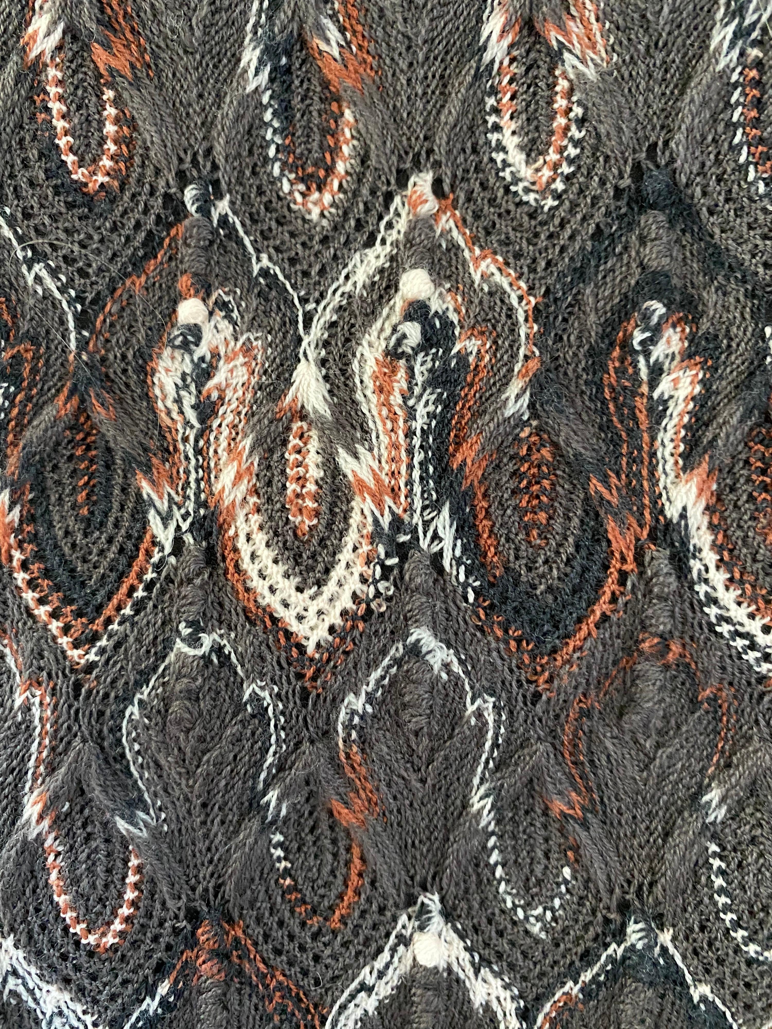Missoni - Jupe en maille tricotée à chevrons et zigzags, signature au crochet, multicolore, état neuf Neuf - En vente à Switzerland, CH