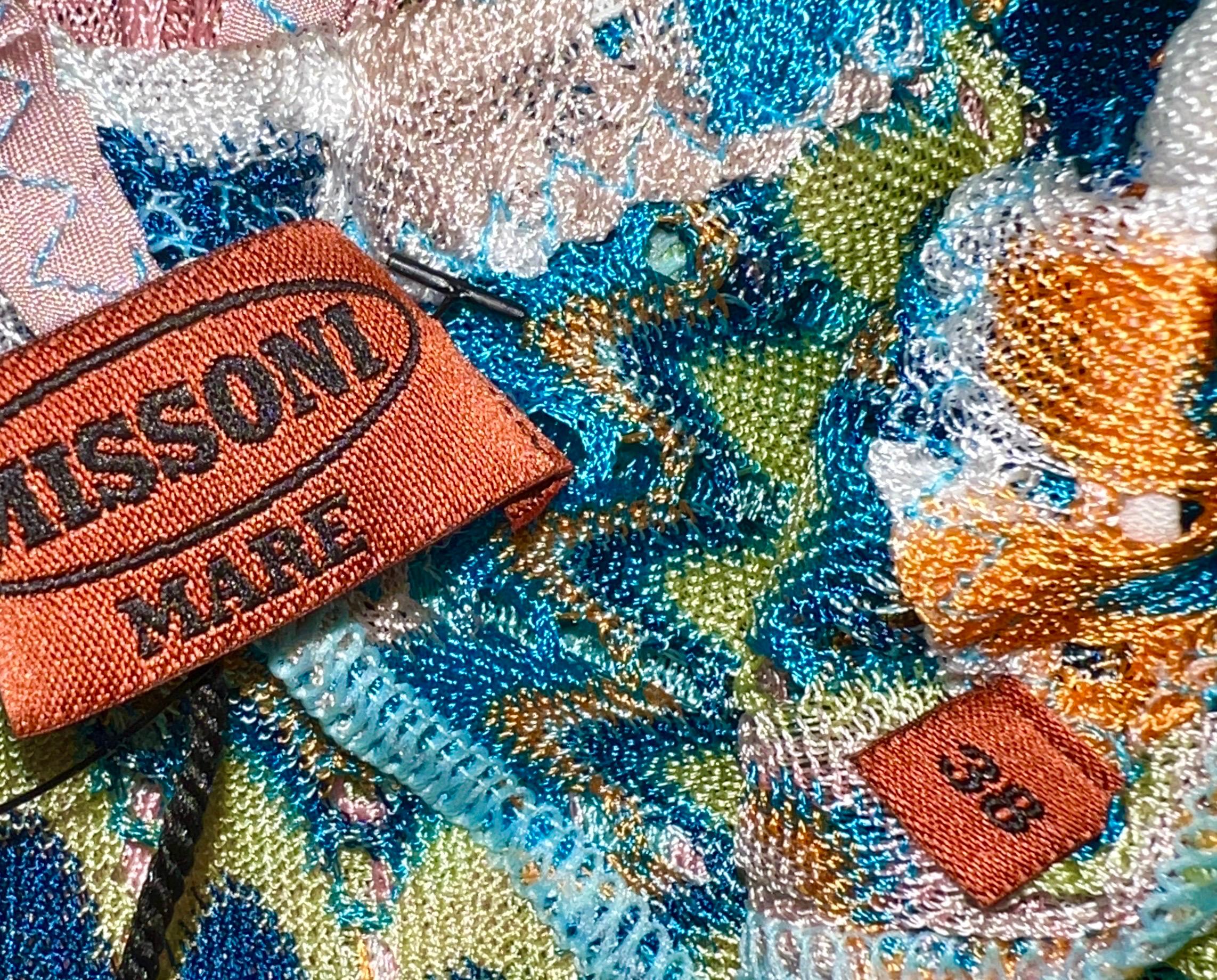 NEU Missoni Mehrfarbiger Häkelstrick-Overall mit weitem Bein 38 im Angebot 3