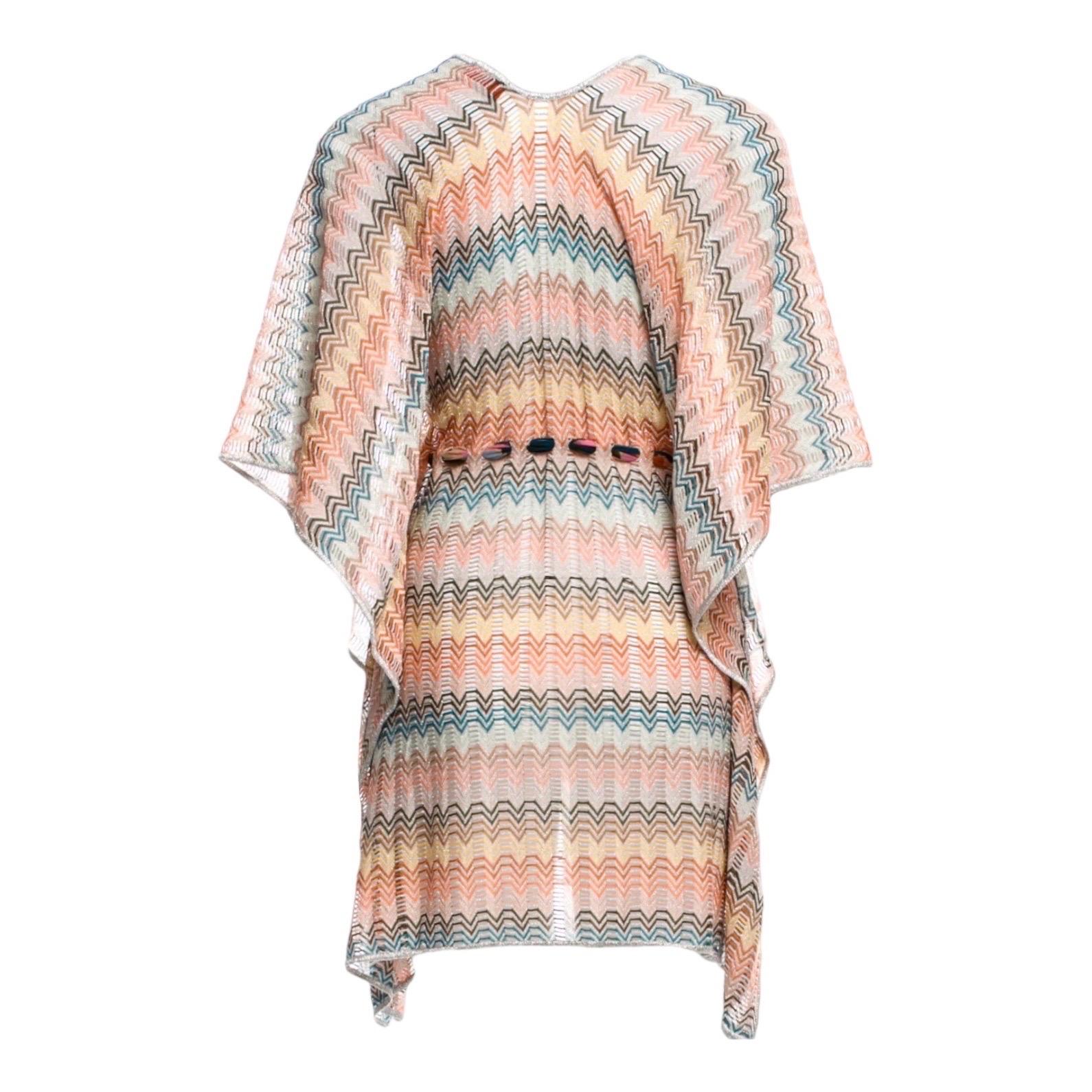 A rare MISSONI silver metallic crochet knit kaftan - sold out immediately
Grab your chance to own this iconic MISSONI piece!

DETAILS:

    Classic MISSONI signature zigzag knit
Beautiful colors mixed with silver lurex thread
Golden trimmings
   
