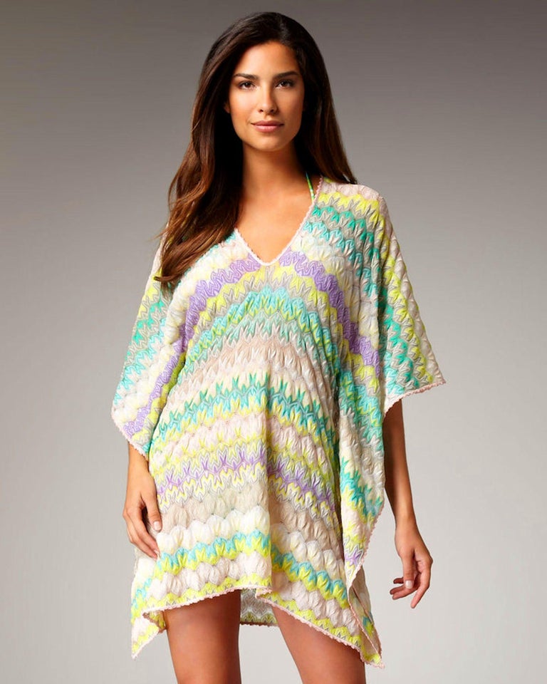 NEW Missoni Pastels Crochet Knit Kaftan Tunic Cover Up Mini Dress 40 For  Sale at 1stDibs | missoni mare sale, missoni kaftan