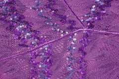 NEW Missoni Purple Embroidered Crochet Knit Evening Gown Maxi Dress 42