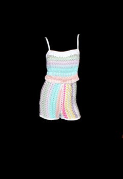 UNWORN Missoni Ruched Crochet Knit Playsuit Romper Mini Jumpsuit Overall 40