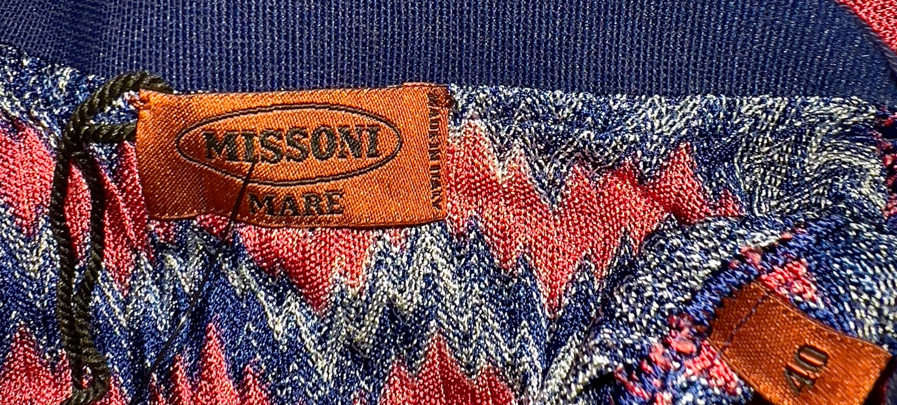 NEW Missoni Signature Chevron Crochet Knit Kaftan Tunic Cover Up Top Dress 40 For Sale 4