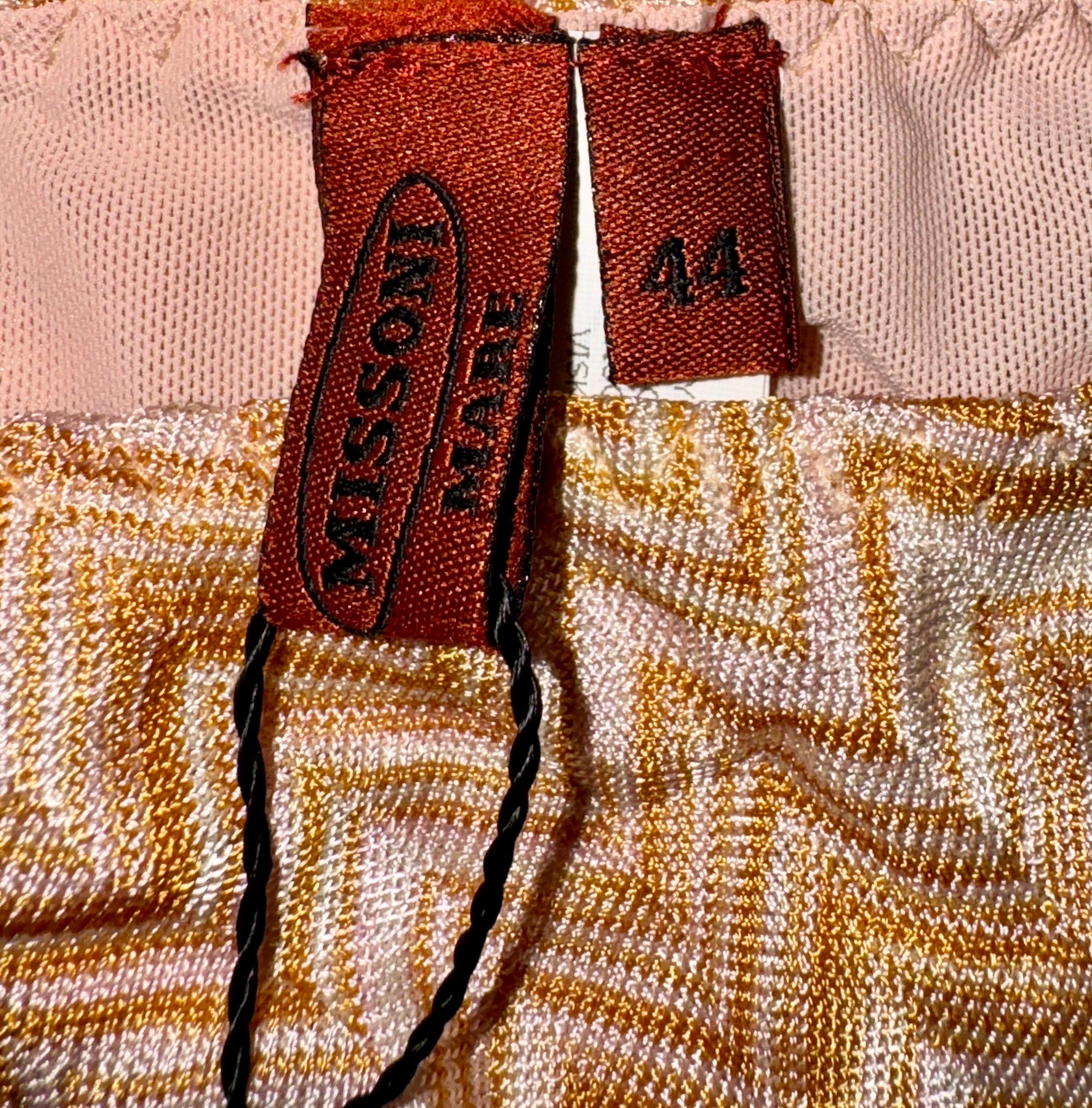 NEW Missoni Signature Chevron Zigzag Crochet Knit Bikini 44 For Sale 5
