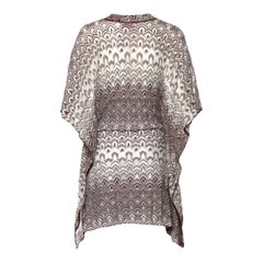 NEW Missoni Signature Chevron Zigzag Crochet Knit Coverup Kaftan Dress 42