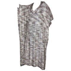 NEW Missoni Signature Chevron Zigzag Crochet Knit Maxi Kaftan Dress M