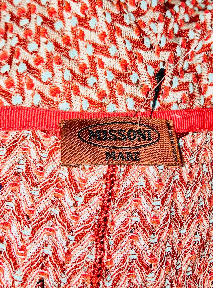 Women's NEW Missoni Signature Crochet Knit Wide Leg Jumpsuit with Belt
