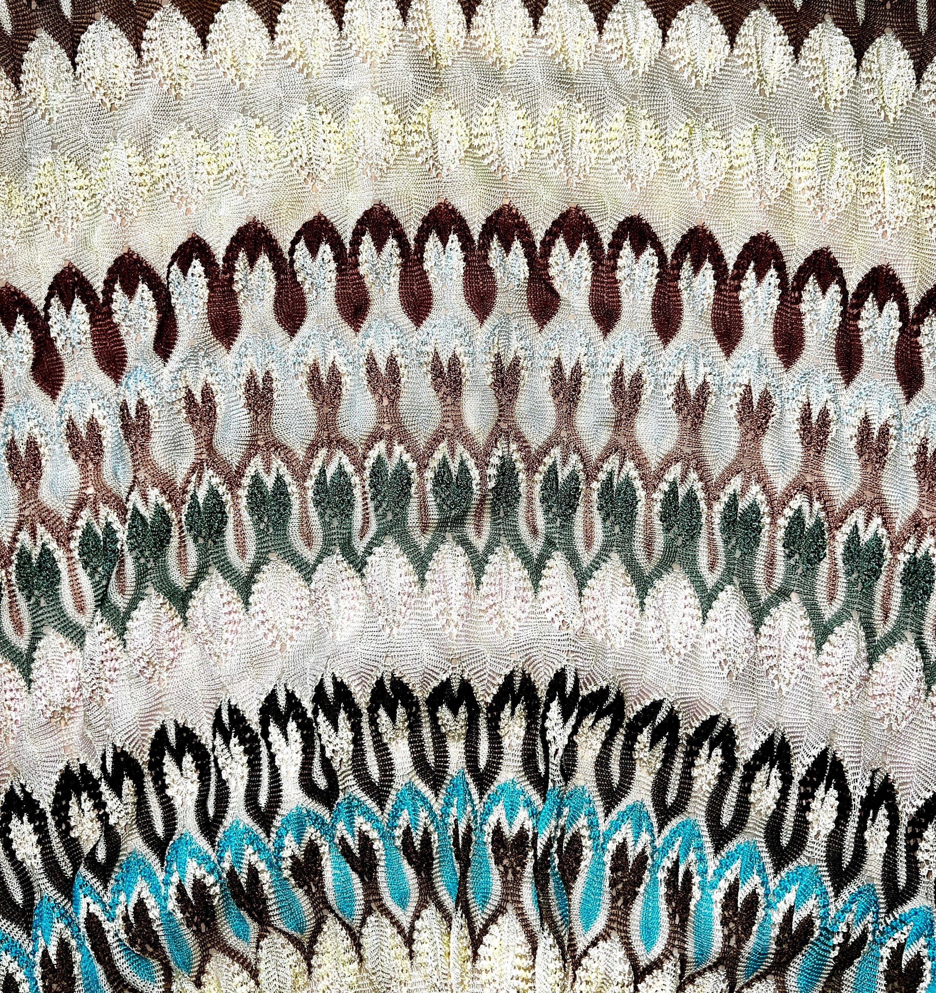 NEW Missoni Strapless Corset Chevron Crochet Knit Cocktail Dress 44 For Sale 1