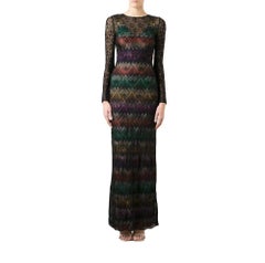 NEW Missoni Zig Zag Crochet Sheer Dress IT42US 6