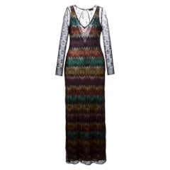 NEW Missoni Zig Zag Crochet Sheer Dress IT42US 6 NEW Missoni Zig Zag Crochet Sheer Dress IT42US 6
