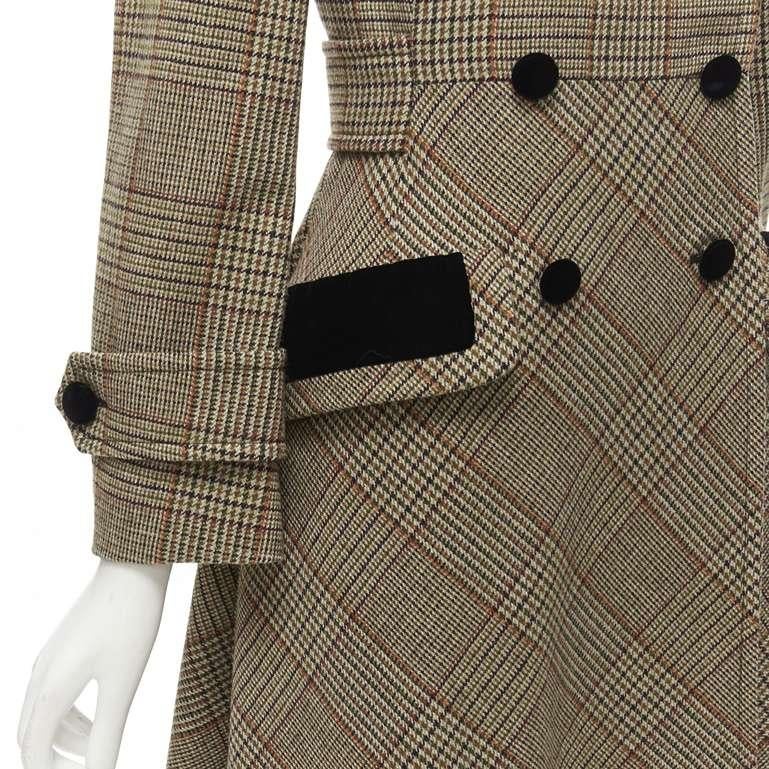Nouveau MIU MIU 2019 Runway manteau à double boutonnage en laine vierge à chevrons IT36 XS en vente 4