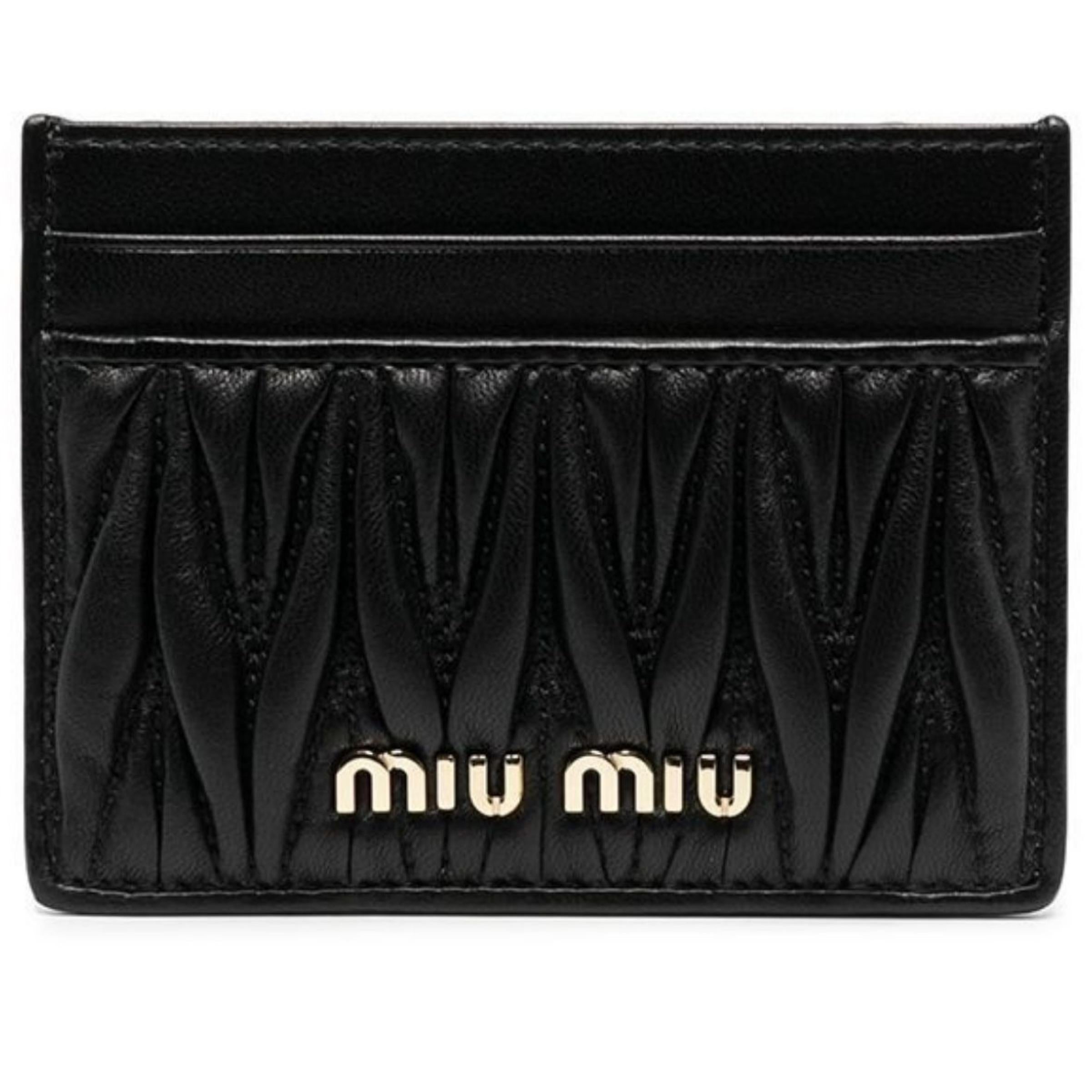 New Miu Miu Black Nappa Quilted Leather Card Holder Wallet

Authenticity Guaranteed

DETAILS
Brand: Miu Miu
Condition: Brand New
Category: Card holder
Gender: Women
Color: Black
Material: Leather
Quilted leather
Gold logo plaque
1 bill compartment
2