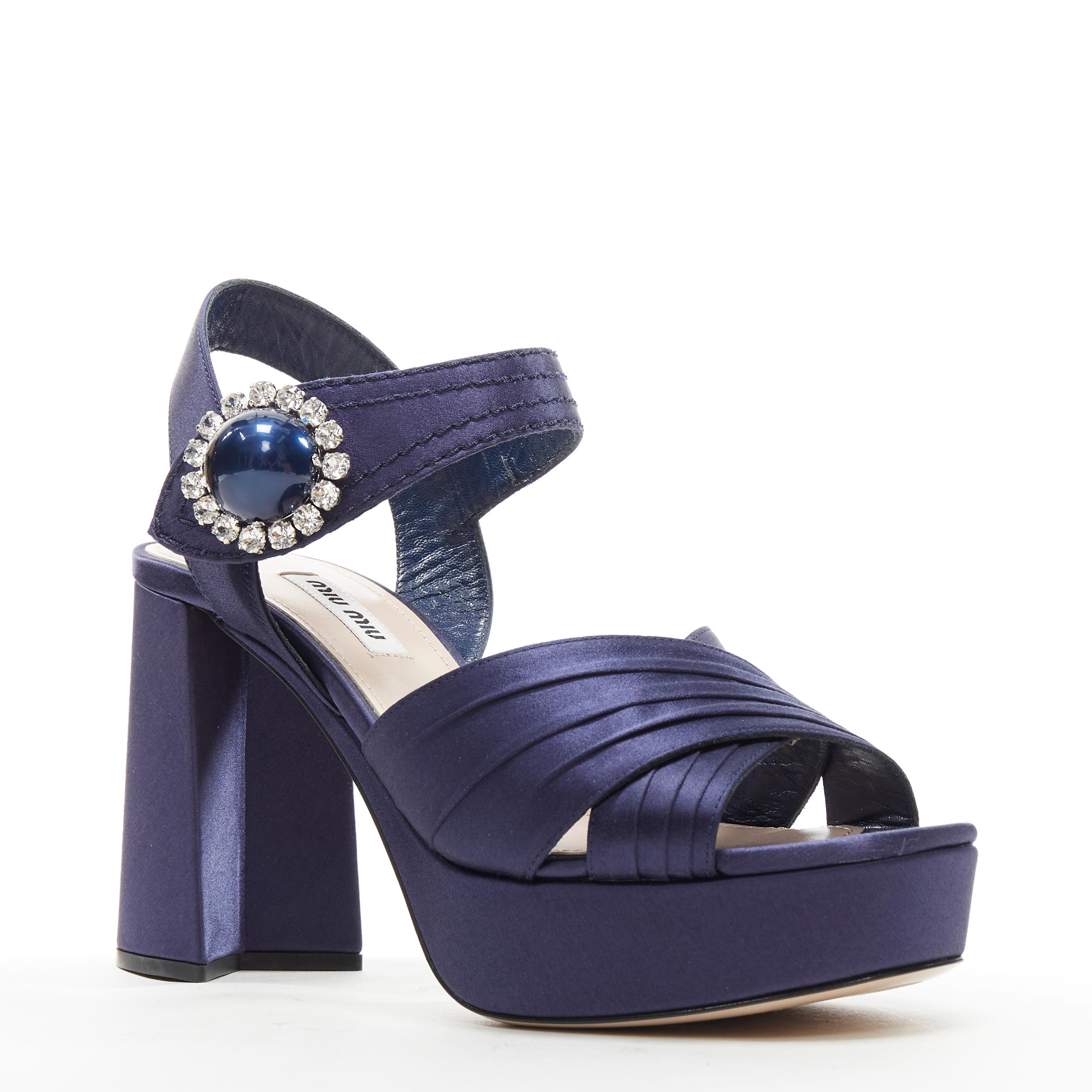 navy platform heels