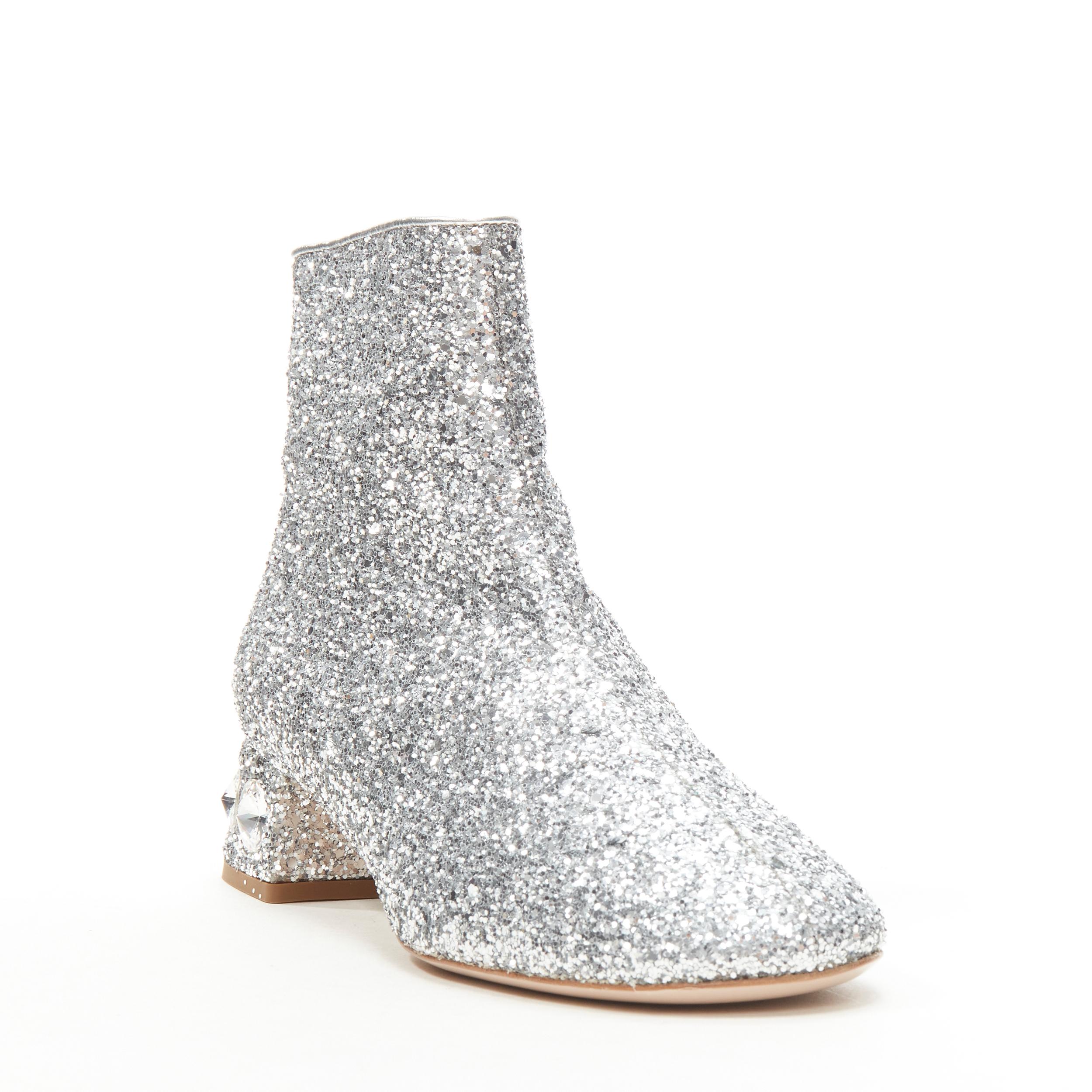 crystal heel boots