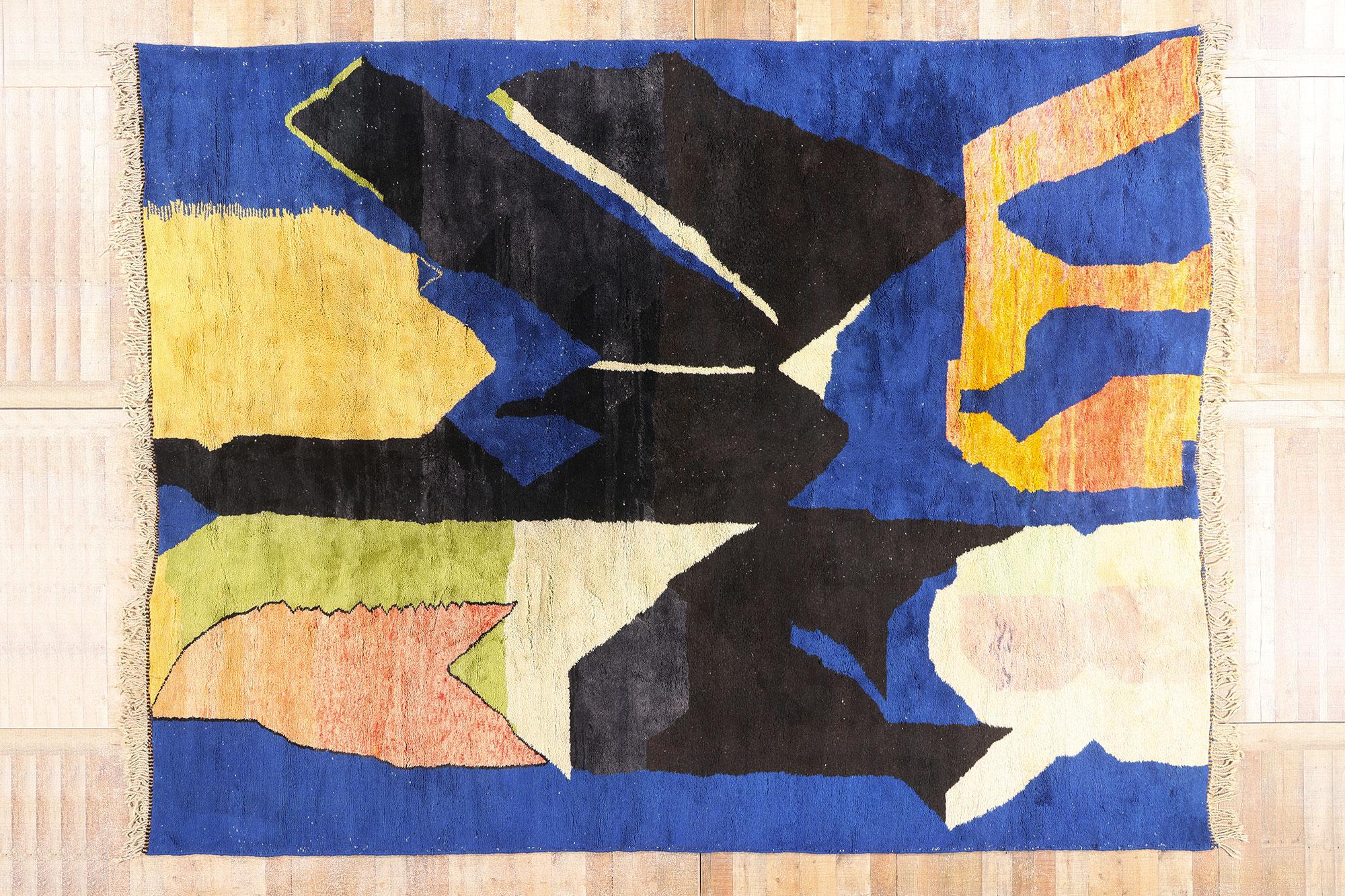 New Modern Abstract Beni Mrirt Moroccan Rug, Berber Tribes of Morocco For Sale 2