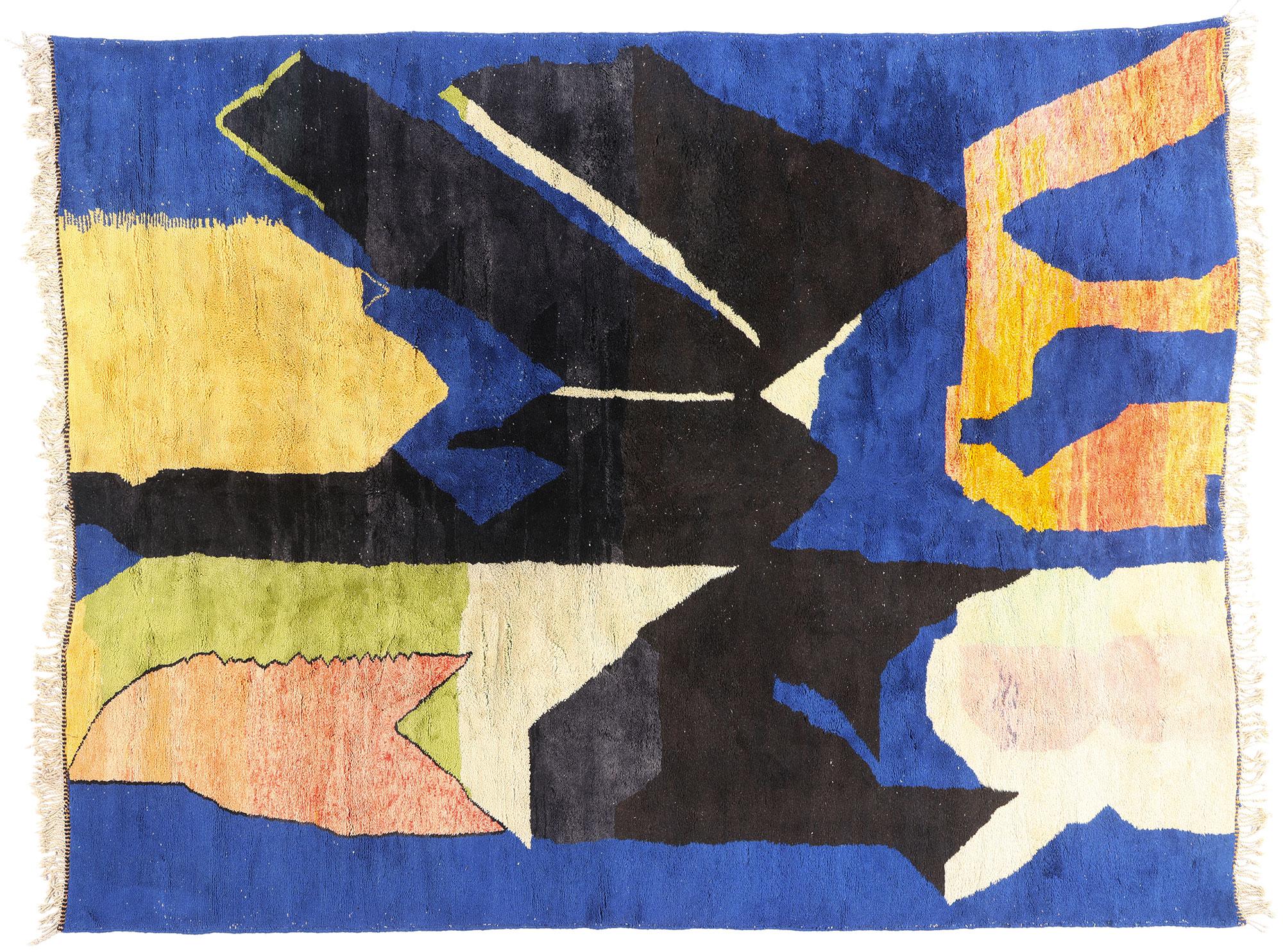 New Modern Abstract Beni Mrirt Moroccan Rug, Berber Tribes of Morocco For Sale 3