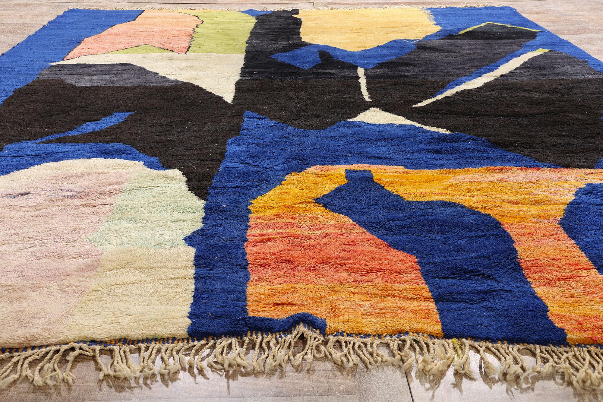 Expressionist New Modern Abstract Beni Mrirt Moroccan Rug, Berber Tribes of Morocco For Sale
