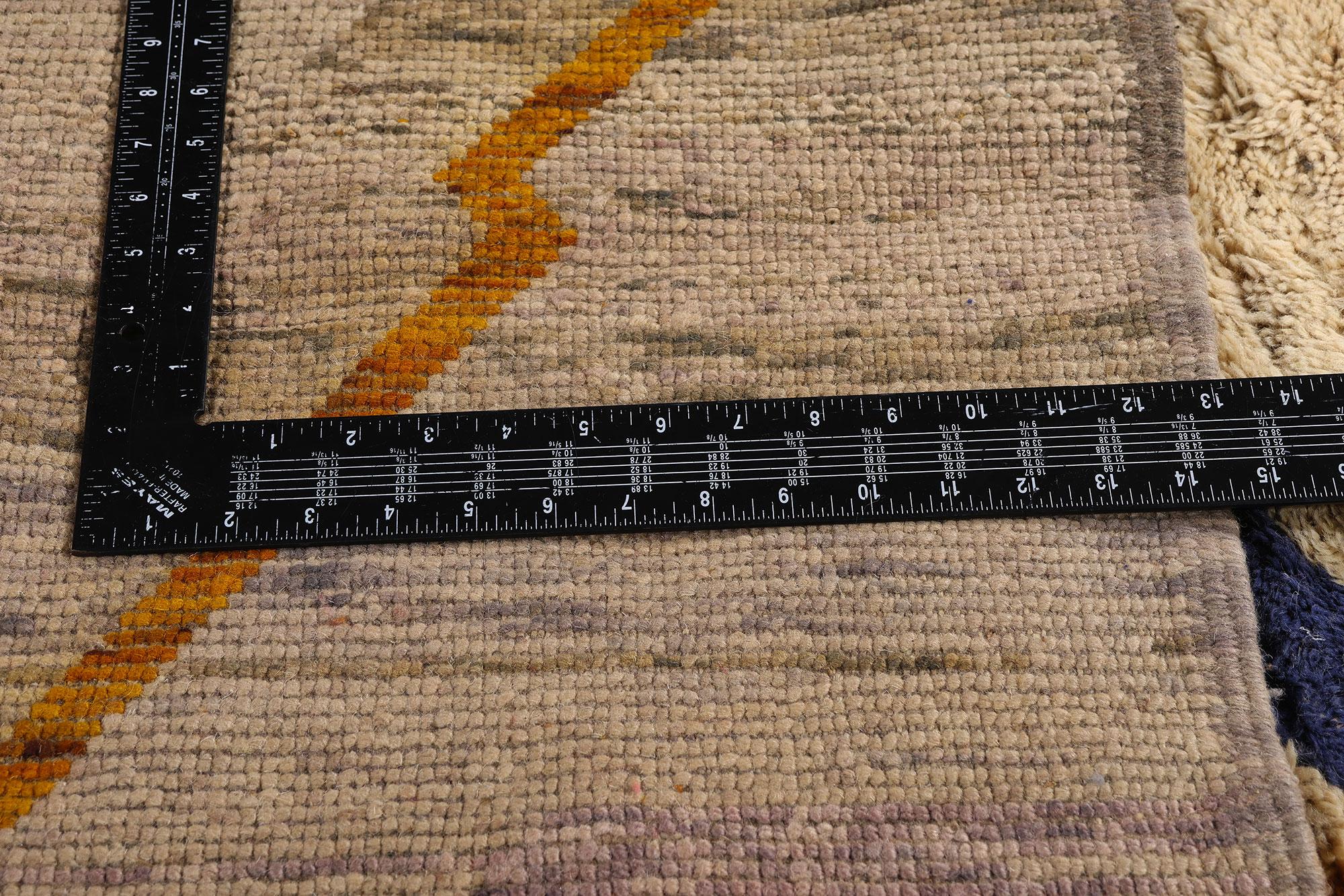 New Modern Abstract Beni Mrirt Moroccan Rug with Expressionist Style For Sale 3