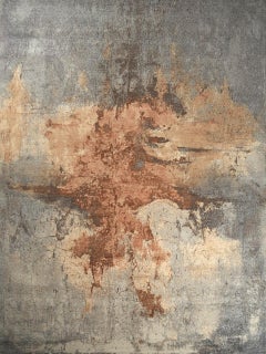 New Modern Abstract Design Wool and Silk Rug