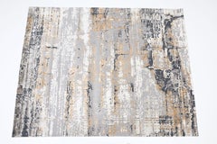 Nouveau tapis moderne abstrait en laine et soie de conception abstraite