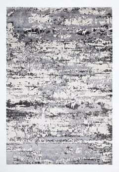 New Modern Abstract Design Wool and Silk Rug