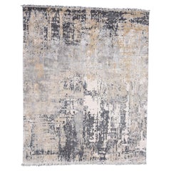New Modern Abstract Design Teppich aus Wolle und Seide