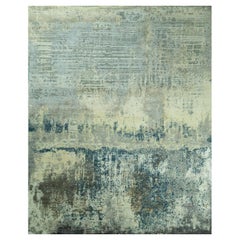 Nouveau tapis moderne abstrait en laine et soie de conception abstraite