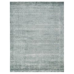 Nouveau tapis moderne abstrait en laine et soie de conception abstraite