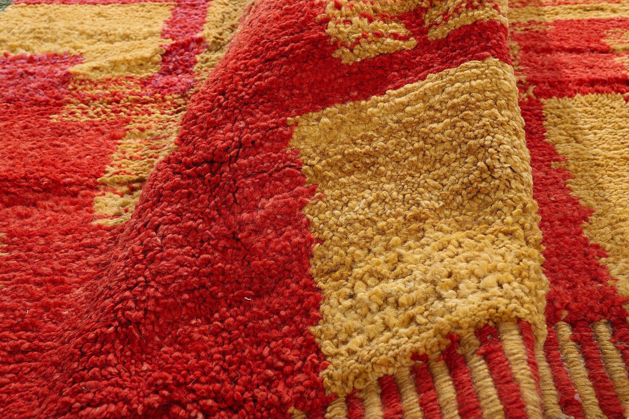 New Modern Abstract Moroccan Carpet with Expressionist Style In New Condition For Sale In Dallas, TX