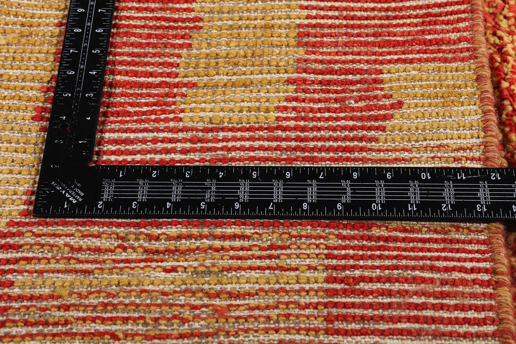Wool New Modern Abstract Moroccan Carpet with Expressionist Style For Sale