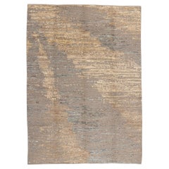 New Modern Abstract Soumak Carpet, Earth-Tone Elegance Meets Biophilic Design