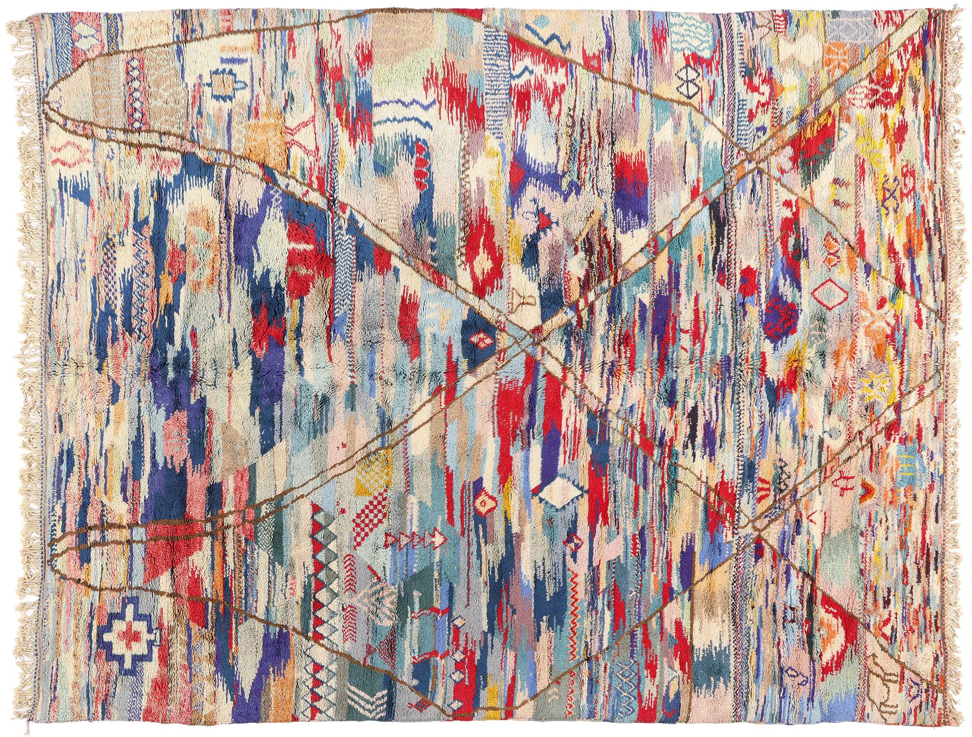 Nueva Alfombra Bereber Marroquí Contemporánea de Estilo Expresionista Abstracto en venta 12