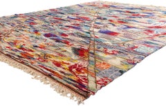 New Modern Beni Mrirt Moroccan Rug with Abstract Expressionist Style