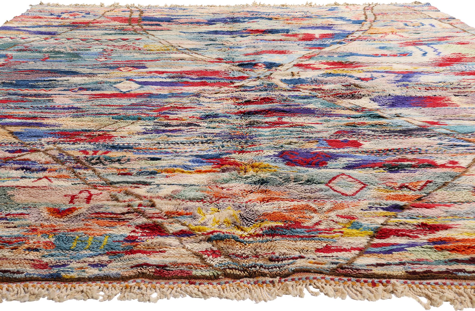 Nueva Alfombra Bereber Marroquí Contemporánea de Estilo Expresionista Abstracto en Nuevo estado para la venta en Dallas, TX