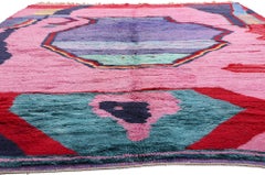 New Colorful Modern Berber Beni Mrirt Moroccan Carpet with Expressionist Style (tapis berbère moderne coloré de Beni Mrirt au style expressionniste)