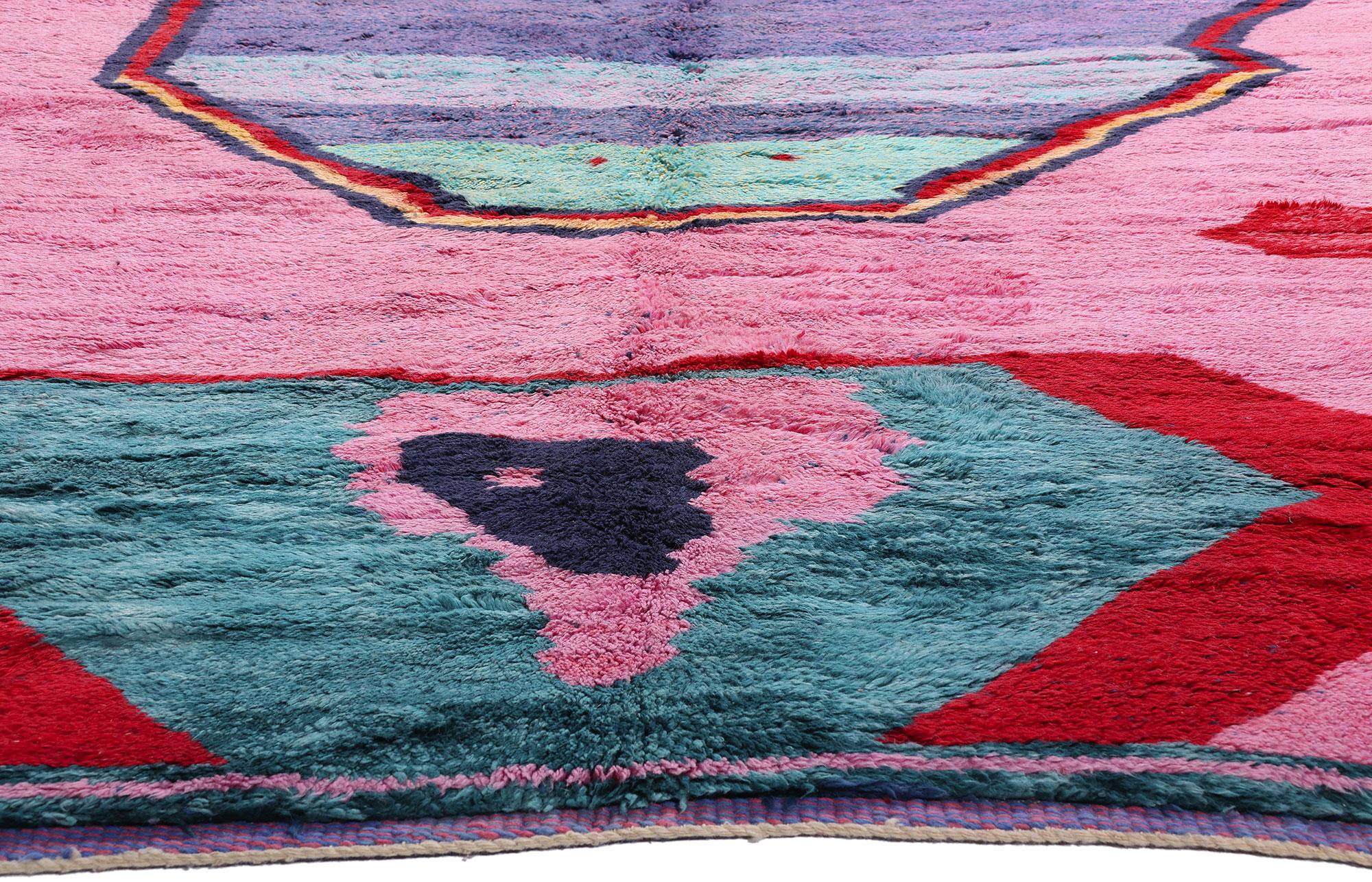 New Colorful Modern Berber Beni Mrirt Moroccan Carpet with Expressionist Style In New Condition For Sale In Dallas, TX
