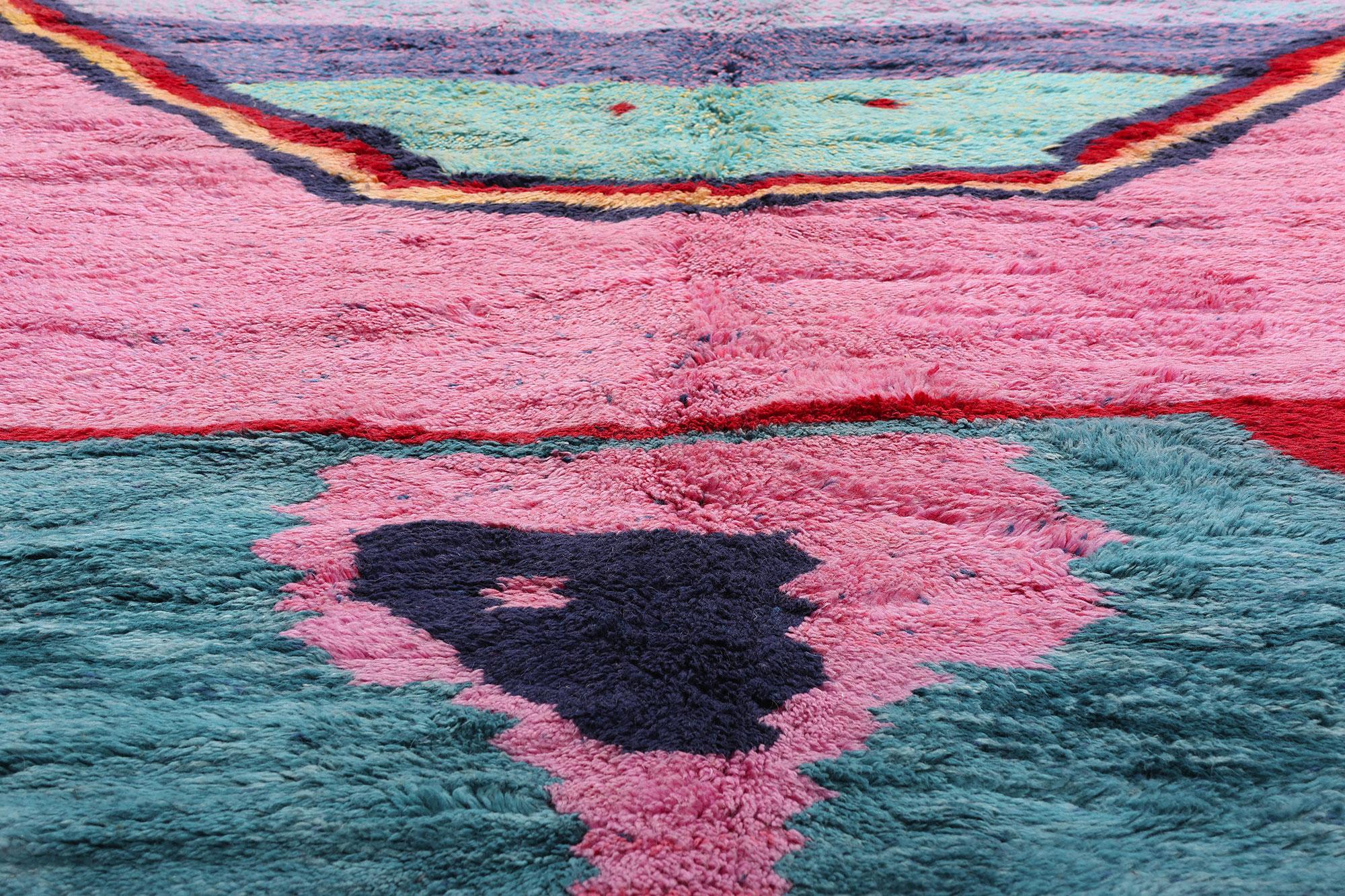 Contemporary New Colorful Modern Berber Beni Mrirt Moroccan Carpet with Expressionist Style For Sale