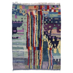 New Modern Berber Beni Mrirt Moroccan Rug with Expressionist Style