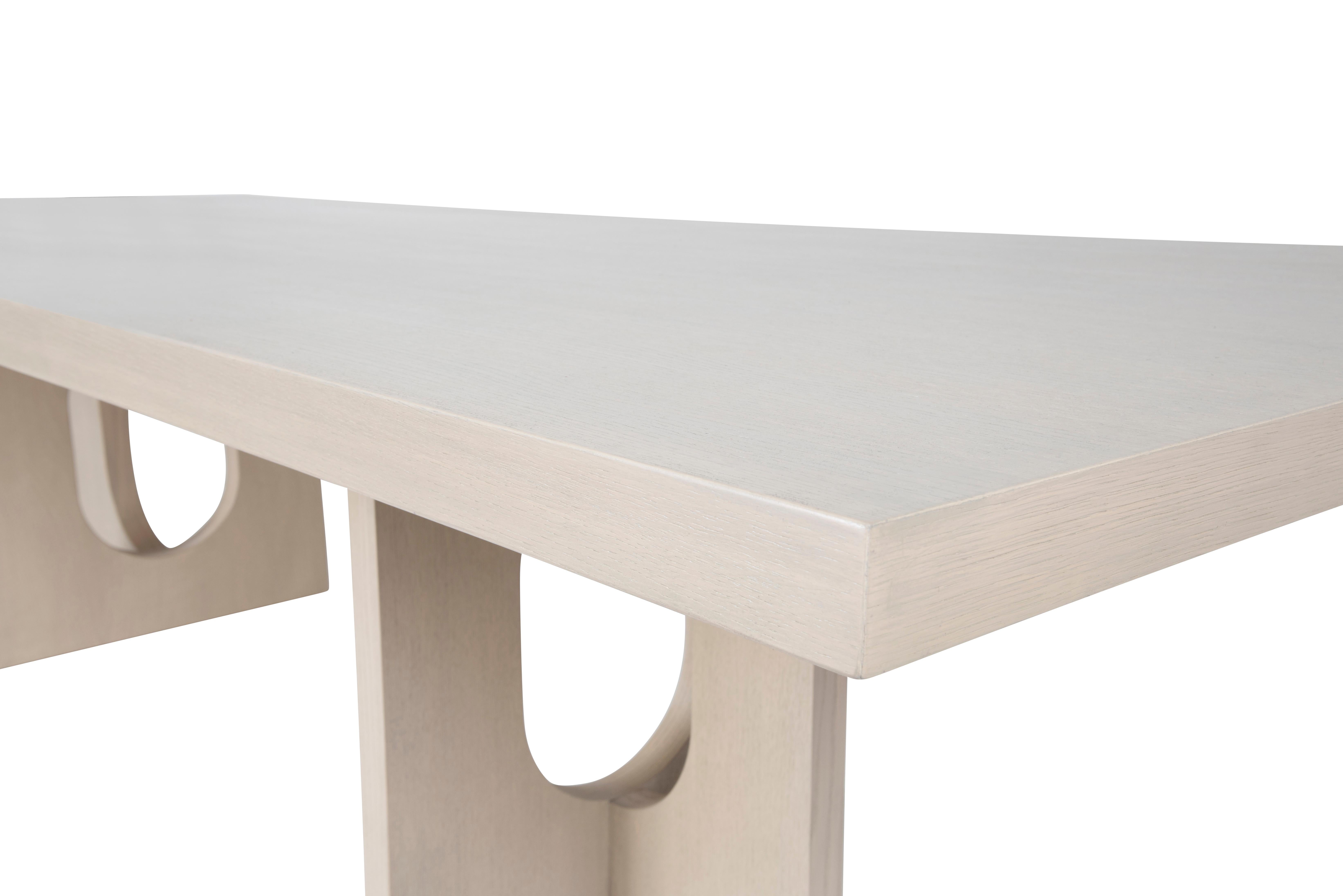 blonde oak dining table