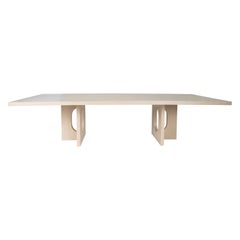 New Modern Blonde "Shumway" Custom Oak Dining Table